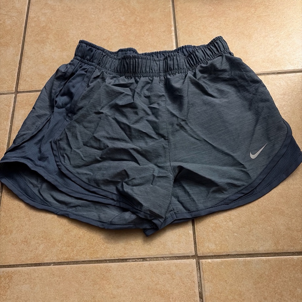 Nike Dri-FIT Tempo Running Shorts Grey Blue Mesh XS